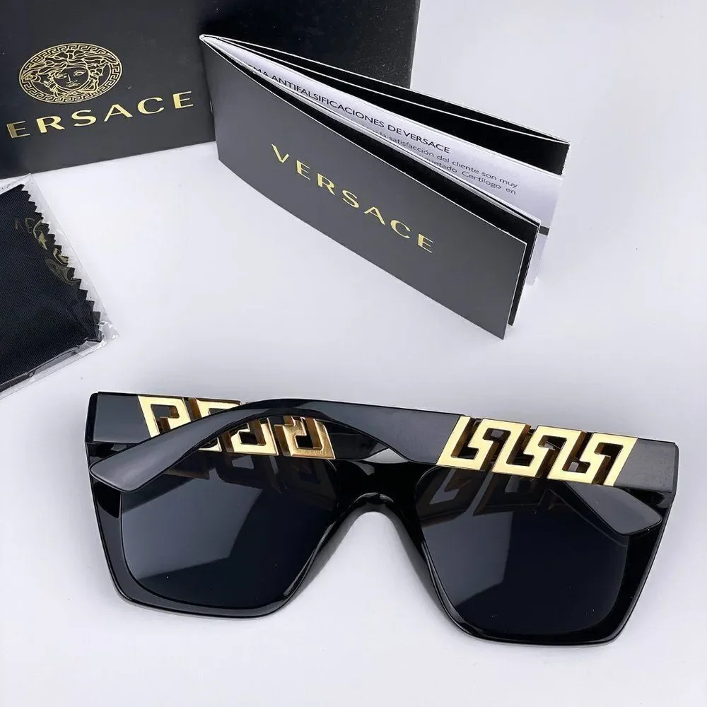 SALE! NEW Versace VE4418 GB1/87 Black Gray Square Women Sunglasses